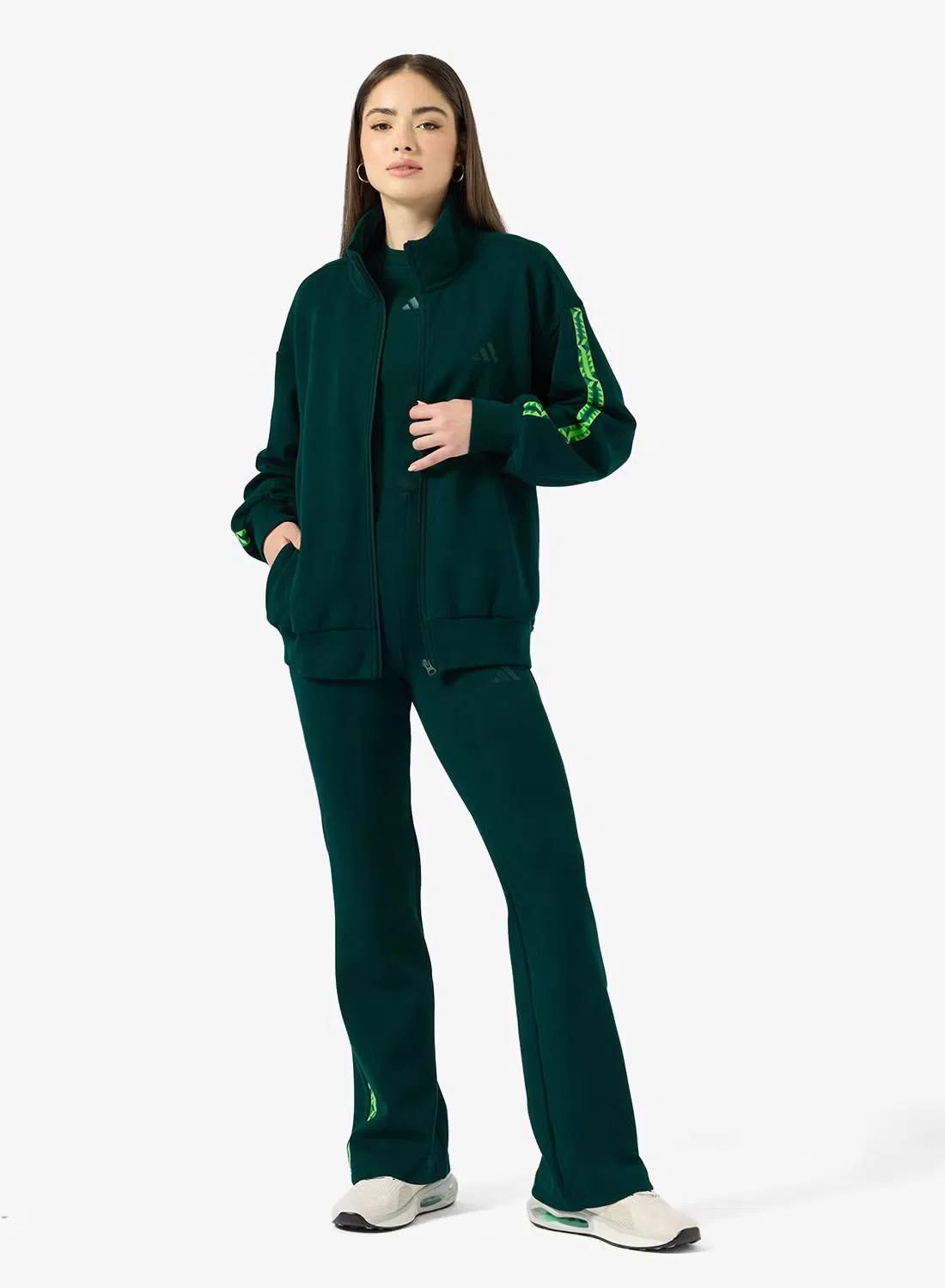 Куртка-трек с принтом Saudia travel pack soft lux loose Adidas, аврора айви — фото 4