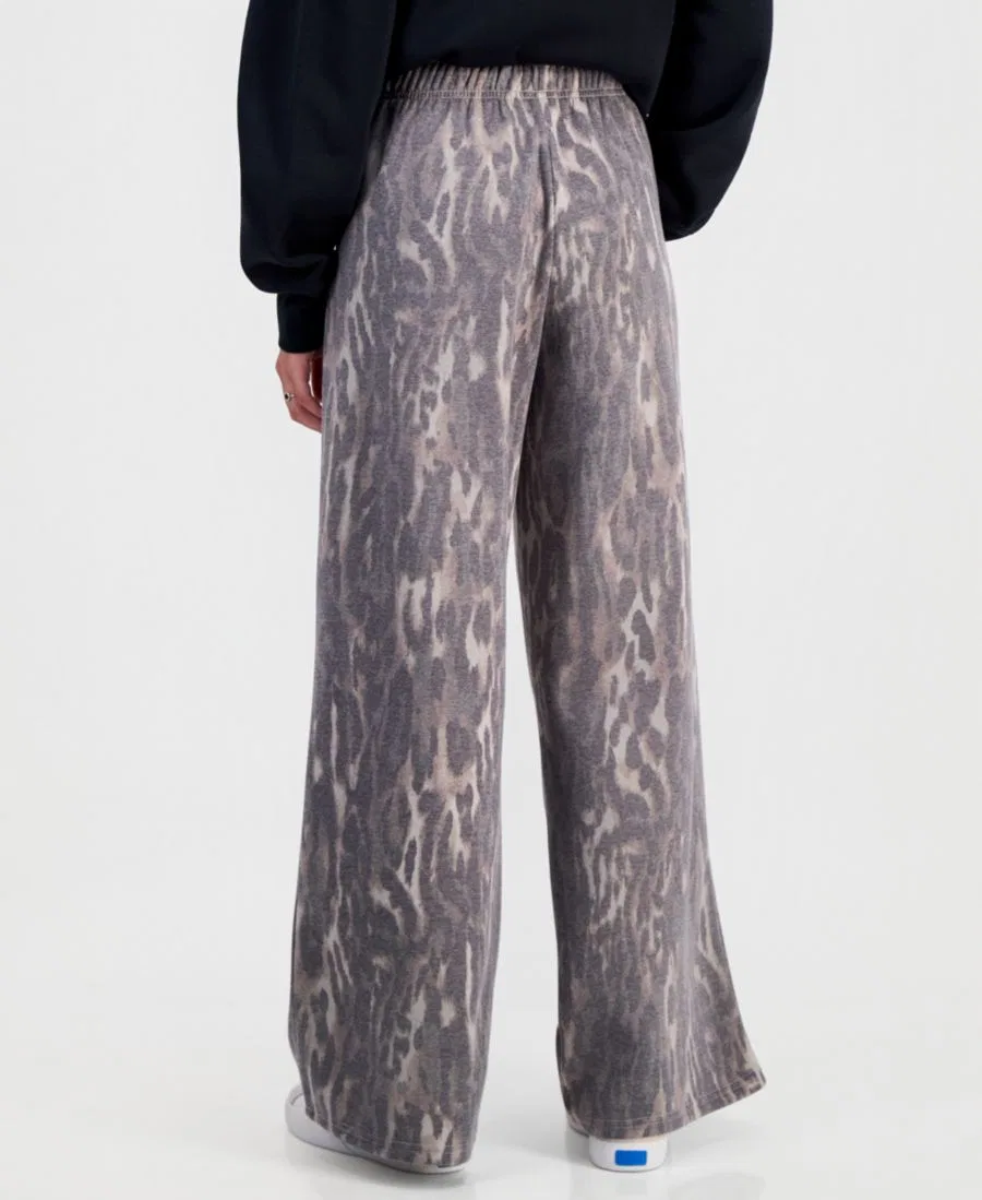 Штаны спортивные с широкой штаниной, с принтом леопард, Almost Famous Madden Girl, Leopard — фото 2