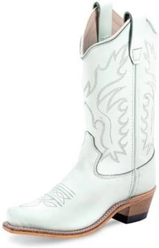 Детские сапоги для девочек с западным дизайном Old West Boots, White