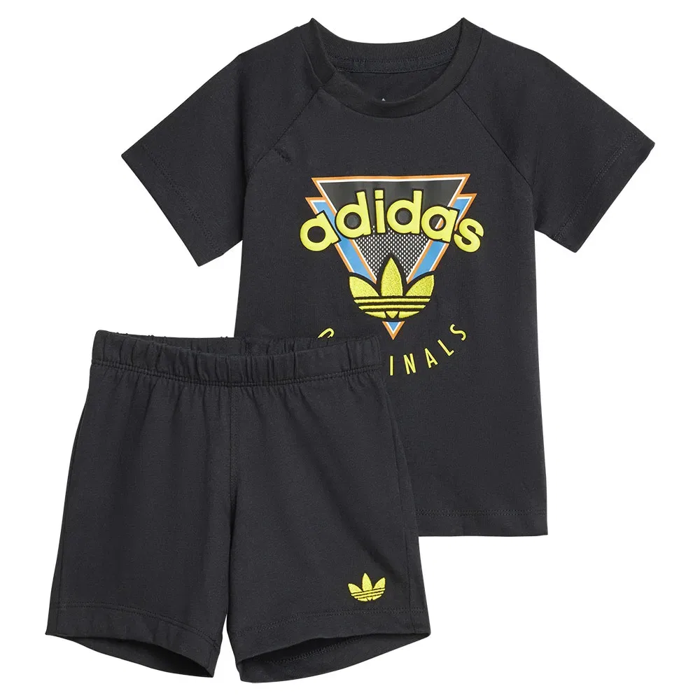 Комплект из шорт и футболки Adidas Originals, черный — фото 3