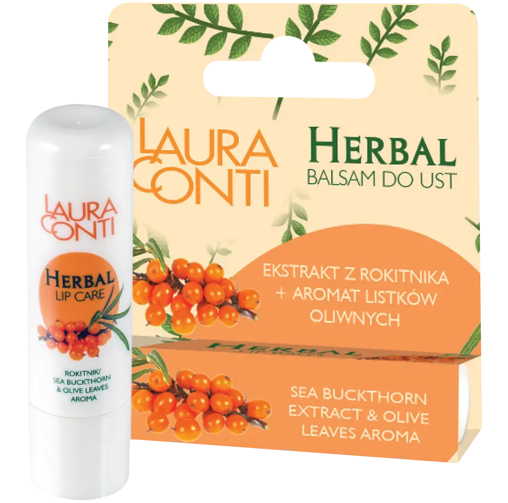 Laura Conti Herbal помада защитная с экстрактом облепихи, 4,8 г — фото 3