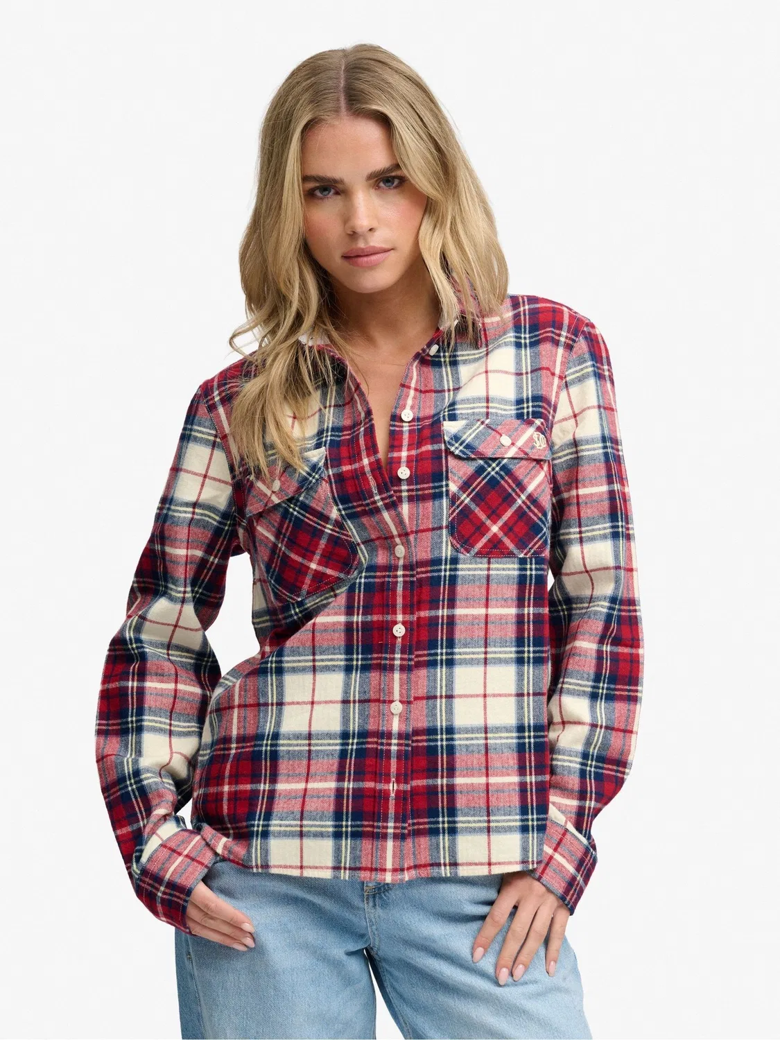 Красная фланелевая рубашка в клетку Superdry Lumberjack