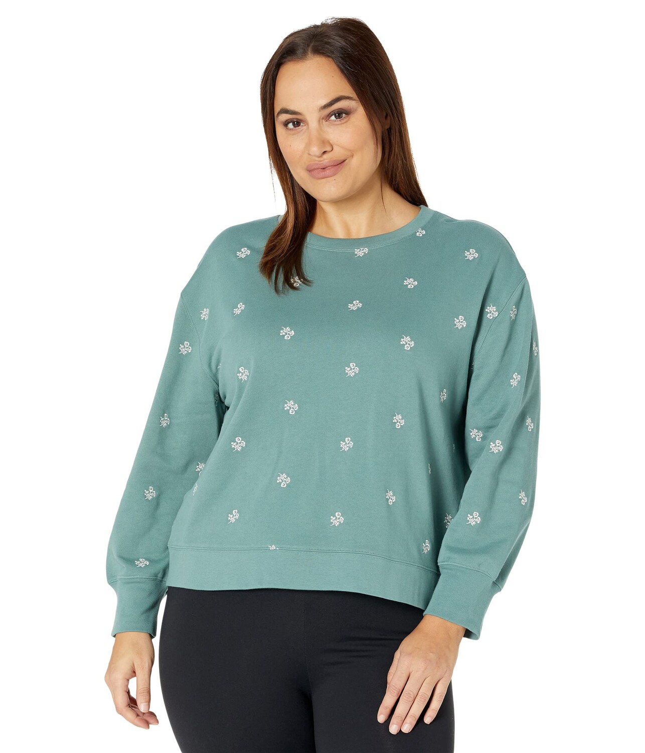 

Пуловер Draper James, Plus Size Crew Neck Sweatshirt in Embroidered Viola, Серый, Пуловер Draper James, Plus Size Crew Neck Sweatshirt in Embroidered Viola