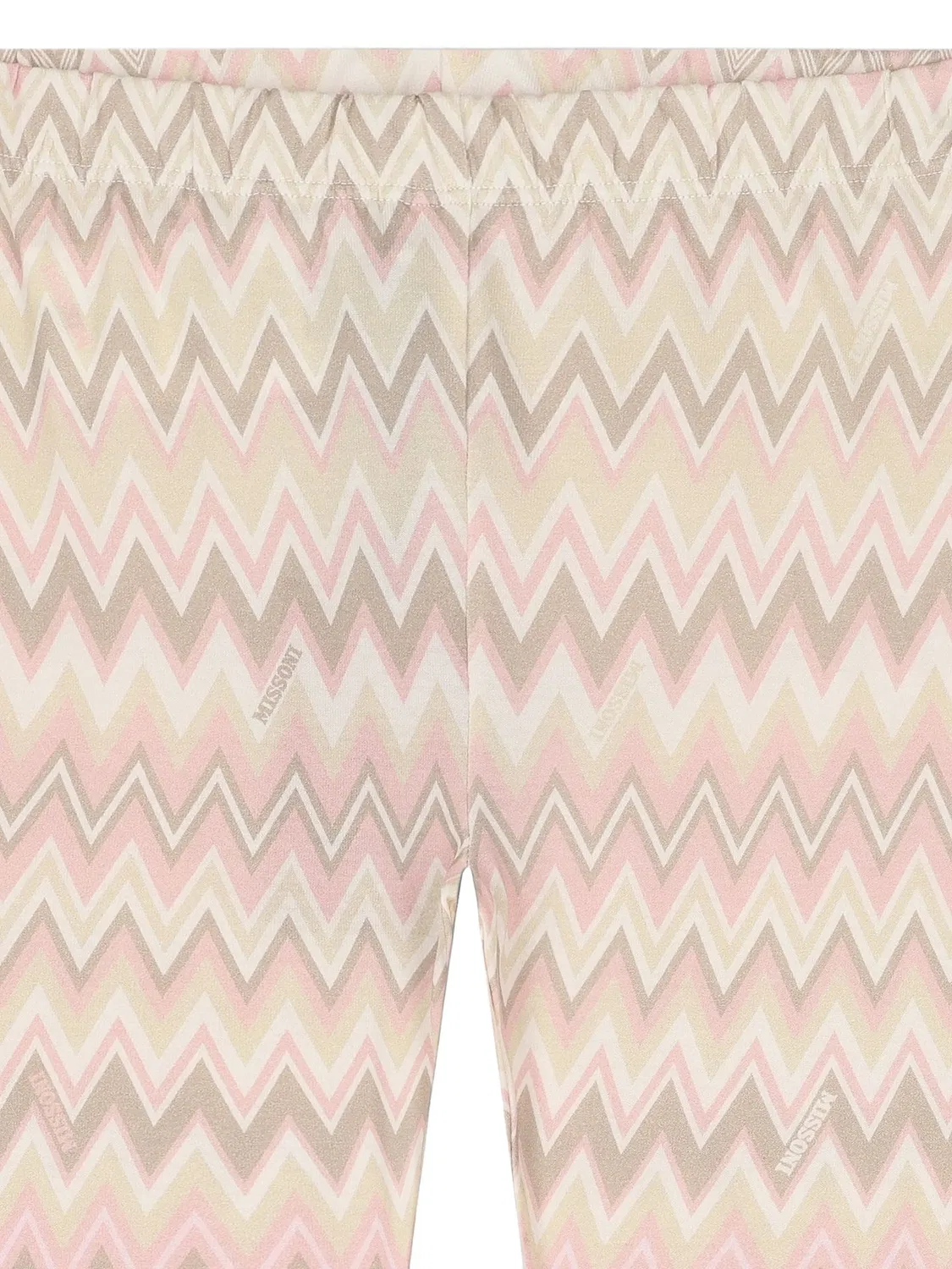 Леггинсы с узором зигзаг Missoni Kids, нейтральные цвета — фото 3