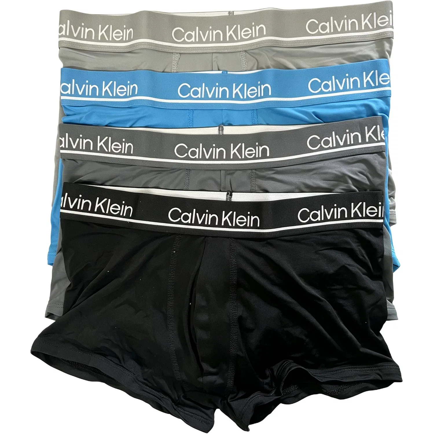 Мужские боксеры с принтом Calvin Klein, Light Gray Light Blue Dark Gray Black