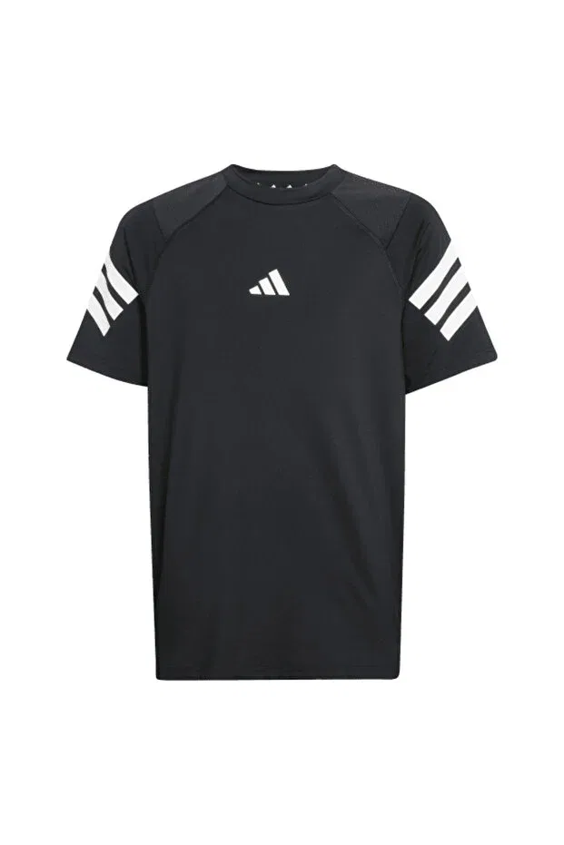 Детская футболка для девочек с коротким рукавом Adidas, Black — фото 2