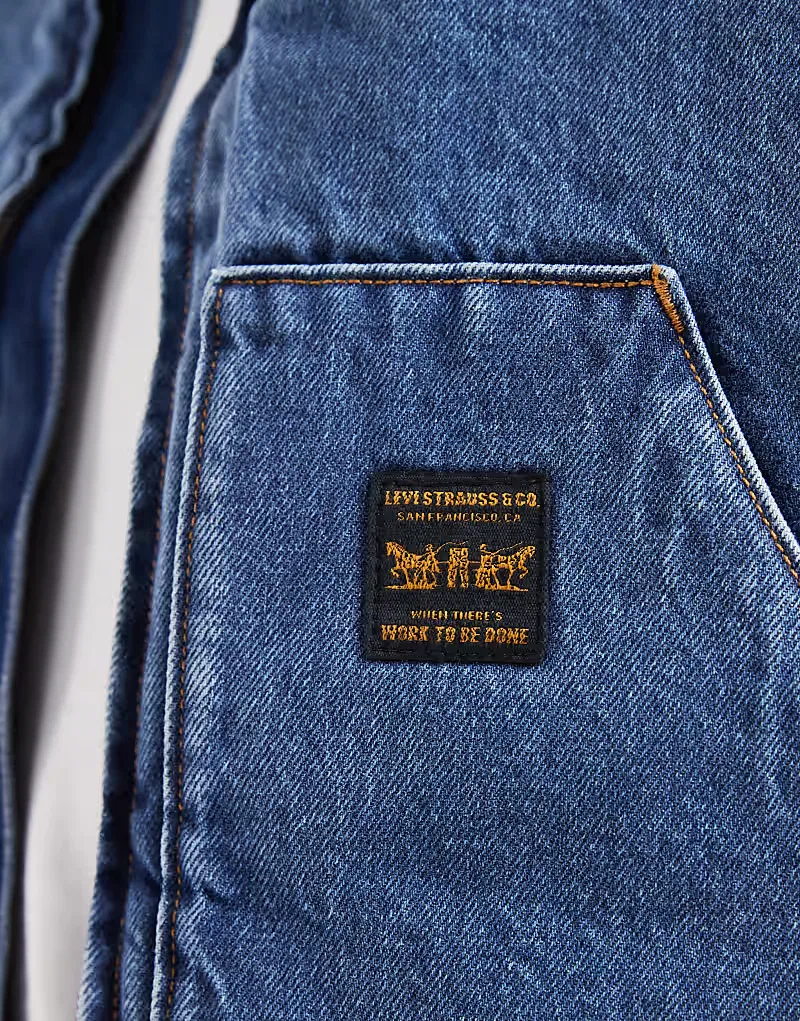 Жилет джинсовый утилитарный Workwear Levi's, выстиранный Camel — фото 3