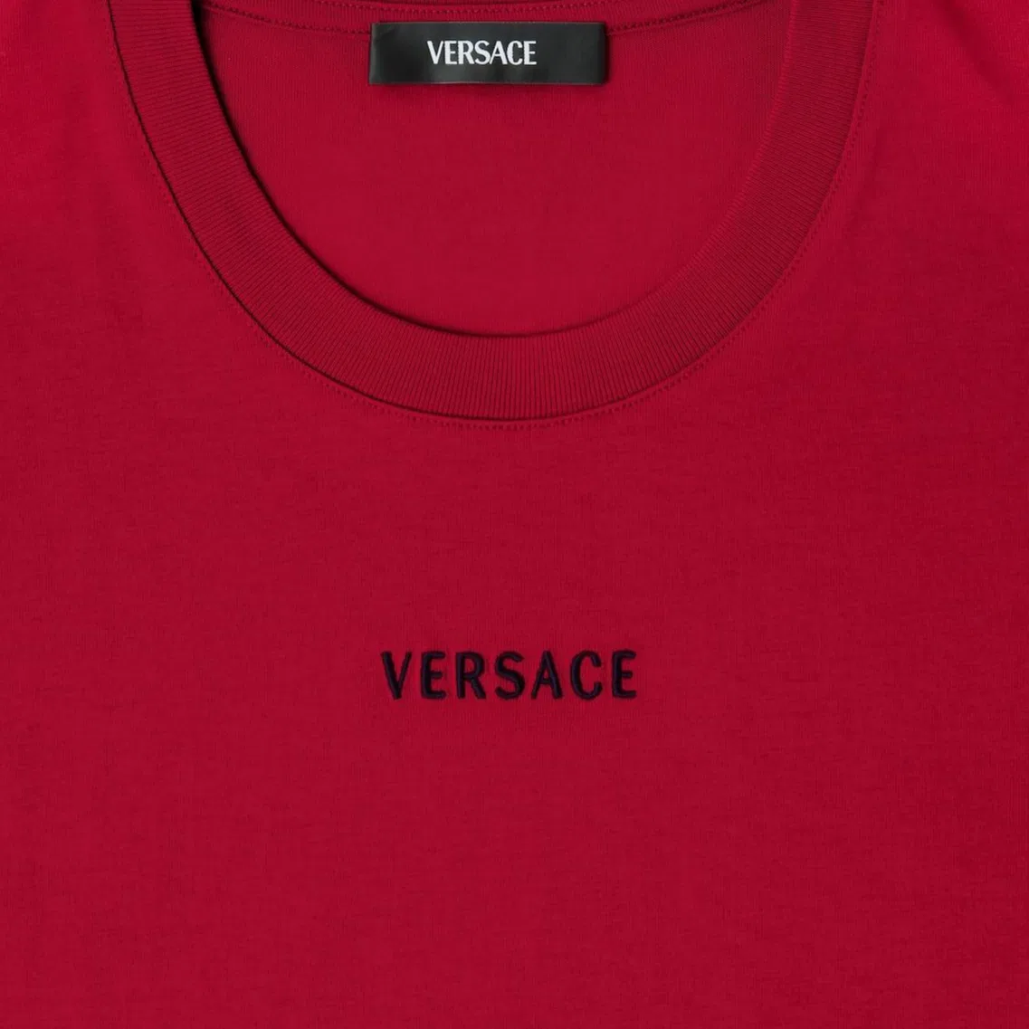 Мужская футболка с круглым вырезом Red VERSACE — фото 4