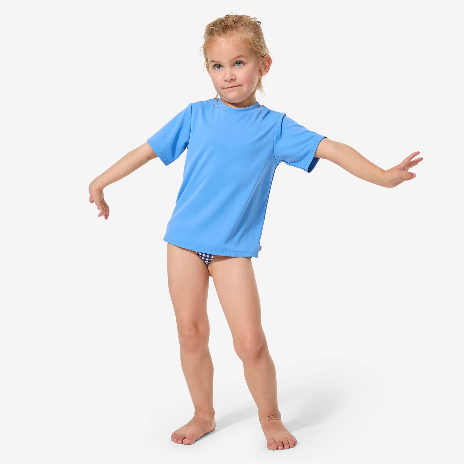 Детская футболка с UV-защитой UV-Shirt Baby kurzarm, Decathlon, Myosotisblau — фото 3