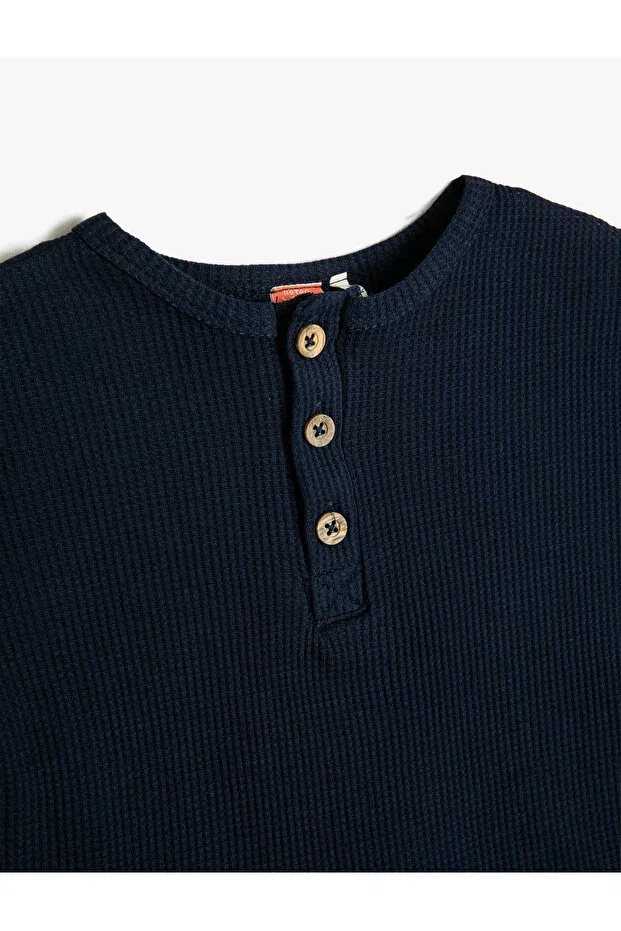 Детская футболка хлопковая Koton, Navy Blue — фото 3