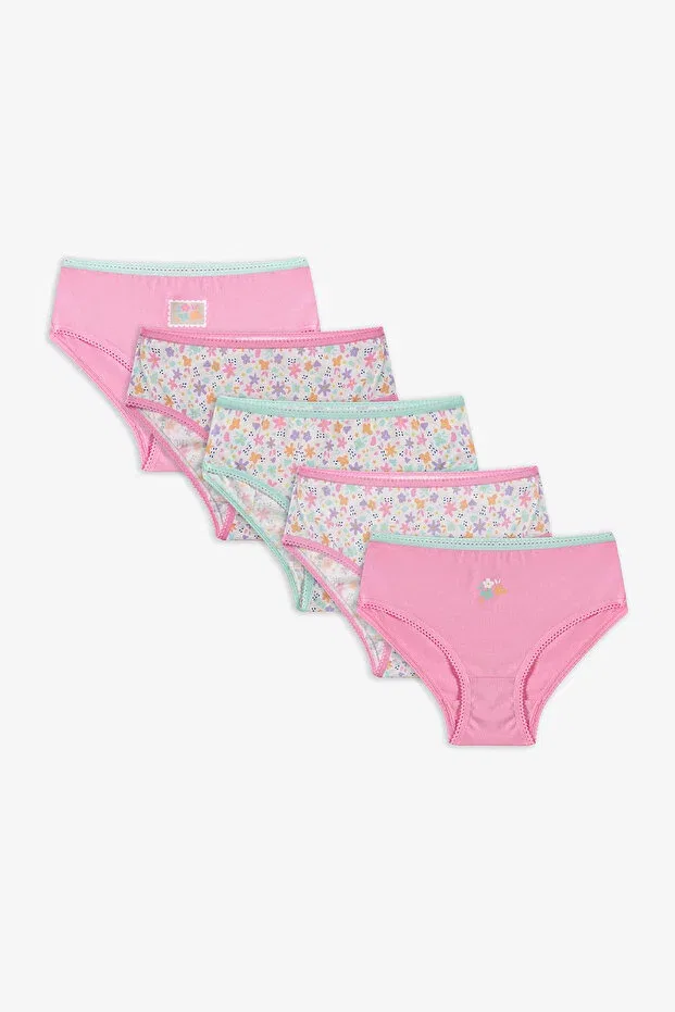 Детские трусы для девочек хлопковые набор 5 шт Popflower Penti, Pink