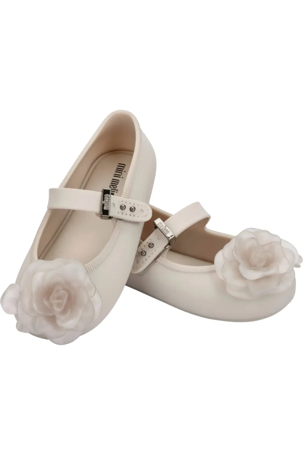 Детские балетки мэри-джейн с аппликацией Mini Melissa, бежевый — фото 3