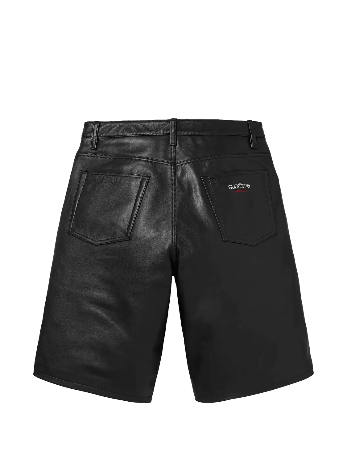 Шорты кожаные Baggy Supreme, черный — фото 2