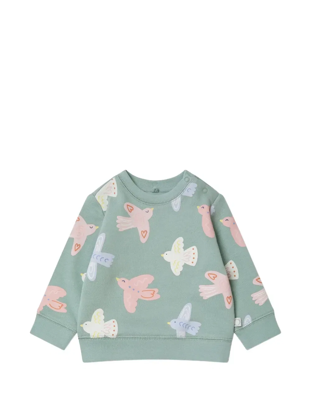 Толстовка с принтом голубя Stella McCartney Kids, зеленый