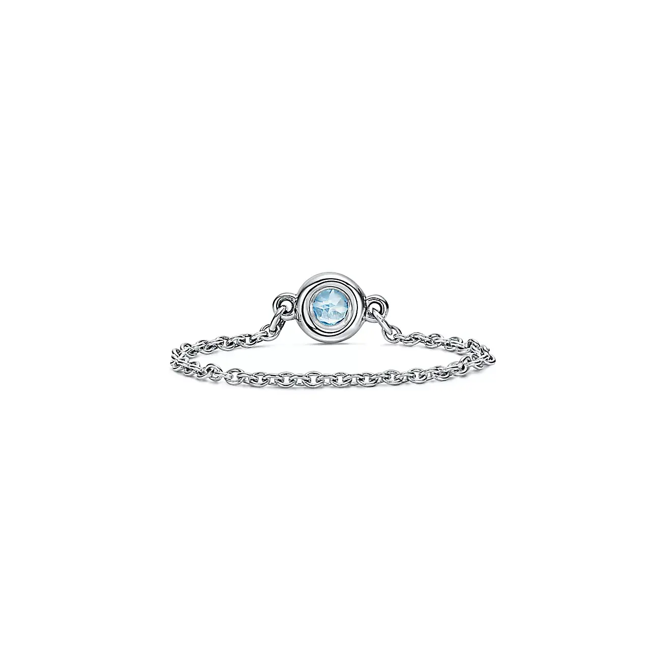 Серебряное кольцо Tiffany & Co. Elsa Peretti Color By The Yard с аквамарином — фото 3