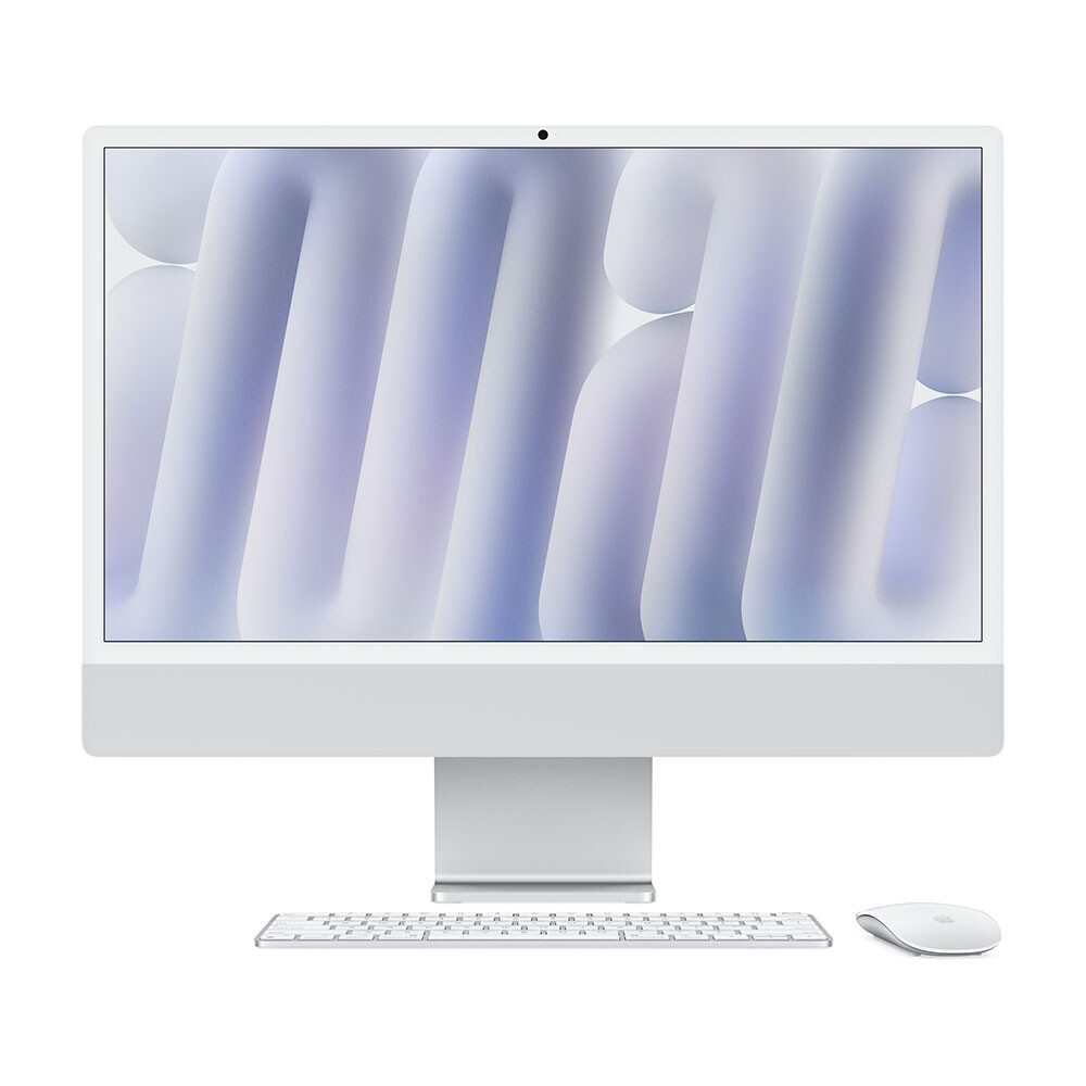 

Моноблок Apple iMac 24'' М4 (2024), 10 CPU/10 GPU, 24 ГБ/256 ГБ, Standard glass, Silver, английская клавиатура