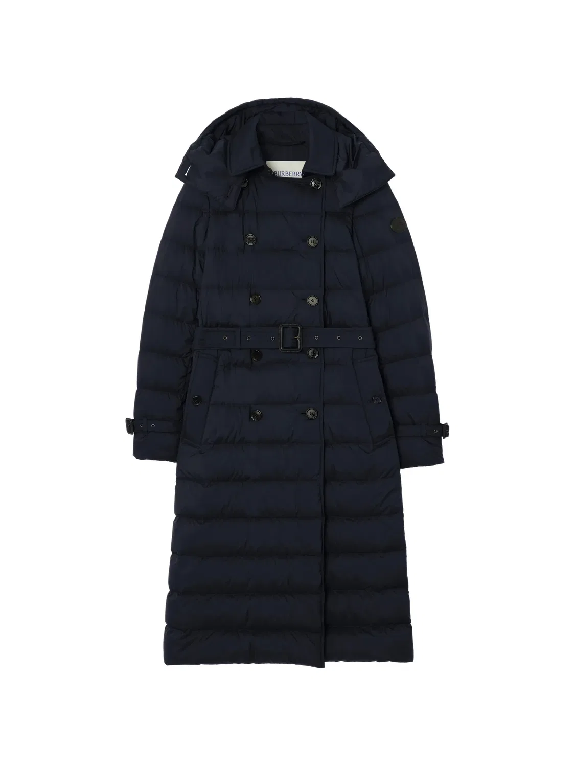Длинный пуховик Audley синего цвета Burberry, синий