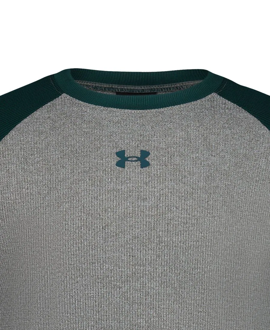 Футболка спортивная с регланом и длинным рукавом Under Armour, Clay Green Heather — фото 4
