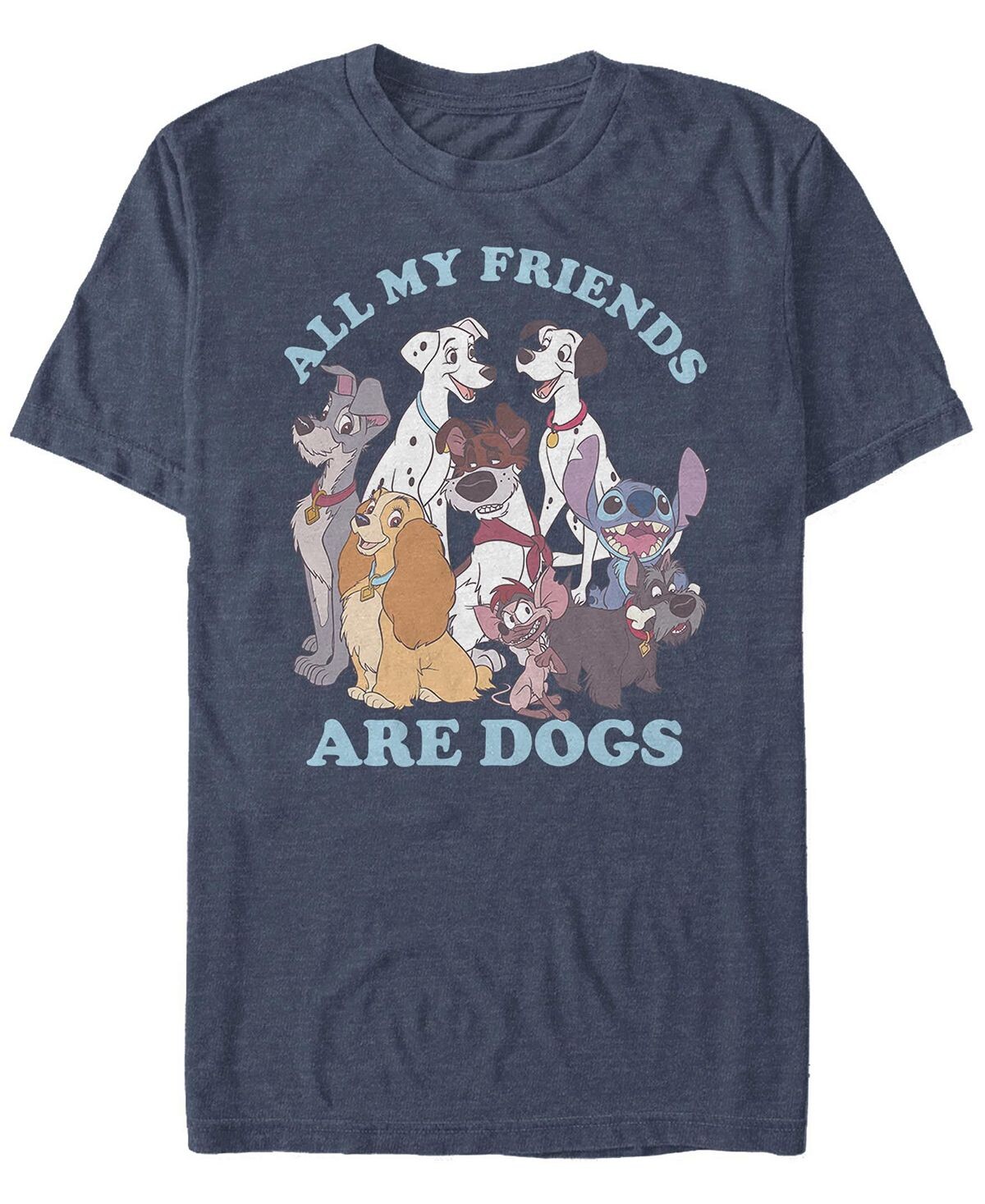 

Мужская футболка с короткими рукавами disney multi franchise dog friends Fifth Sun, синий