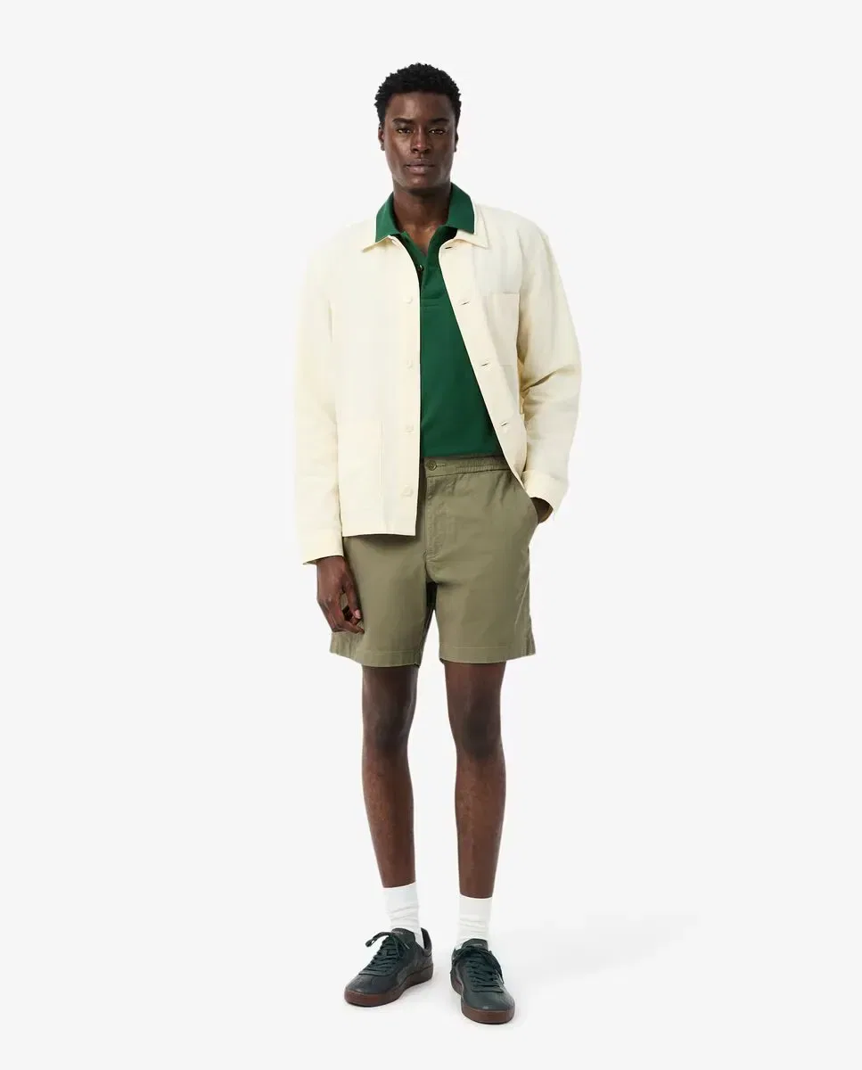 Мужские шорты из эластичного хлопка Lacoste, Verde Militar