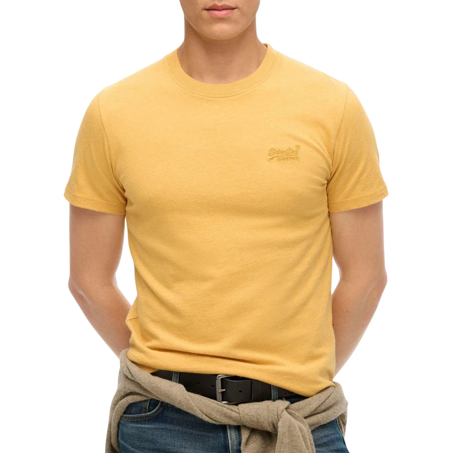 Мужская футболка с принтом Essential Logo EMB Superdry, 2-Yellow Ocher Melange