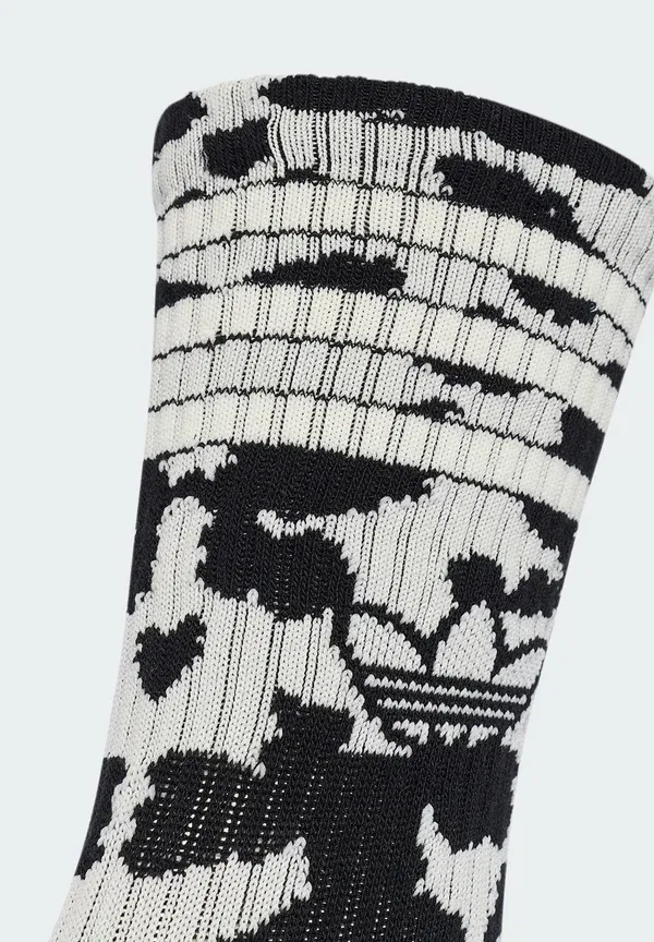 Носки с анималистическим принтом, 2 пары, унисекс - носки для кроссовок Adidas Originals, черный/кремовый — фото 3