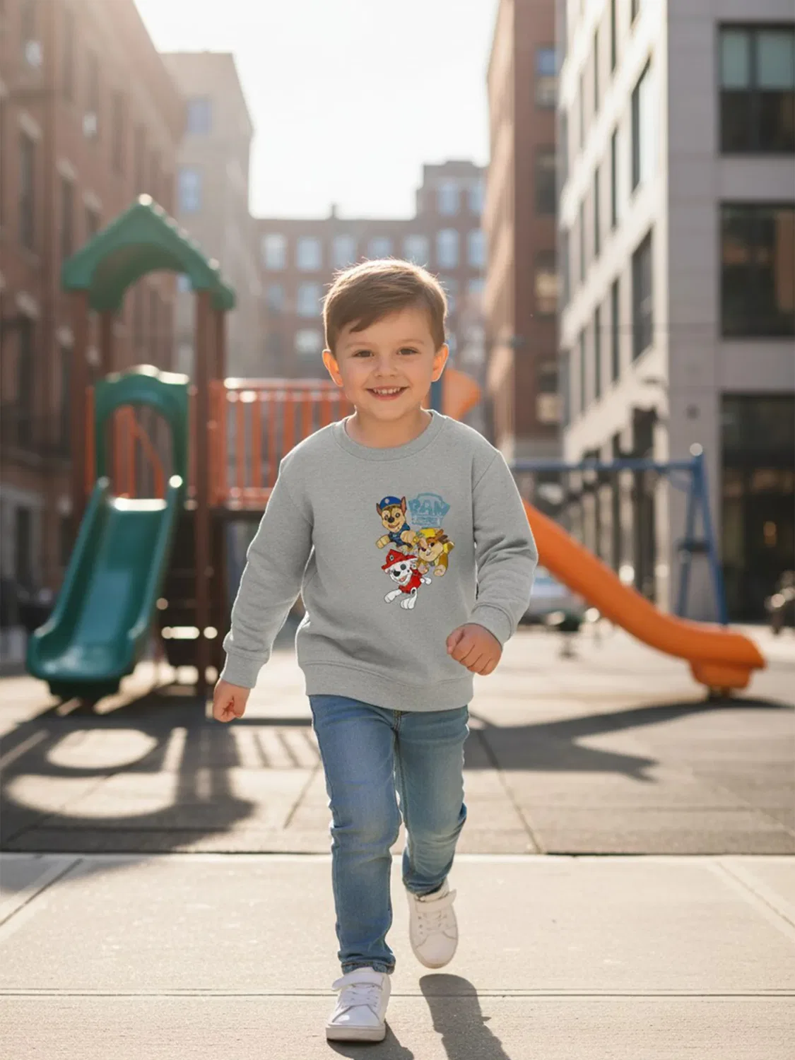 Свитшот с принтом Chase & Co. Paw Patrol, серый — фото 4