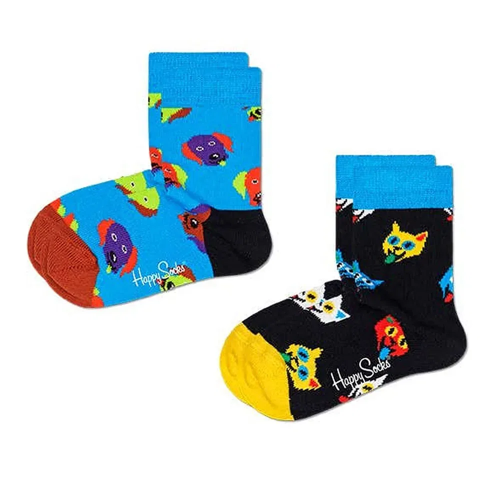 Носки Cat And Dog 2 пары Happy Socks, синий