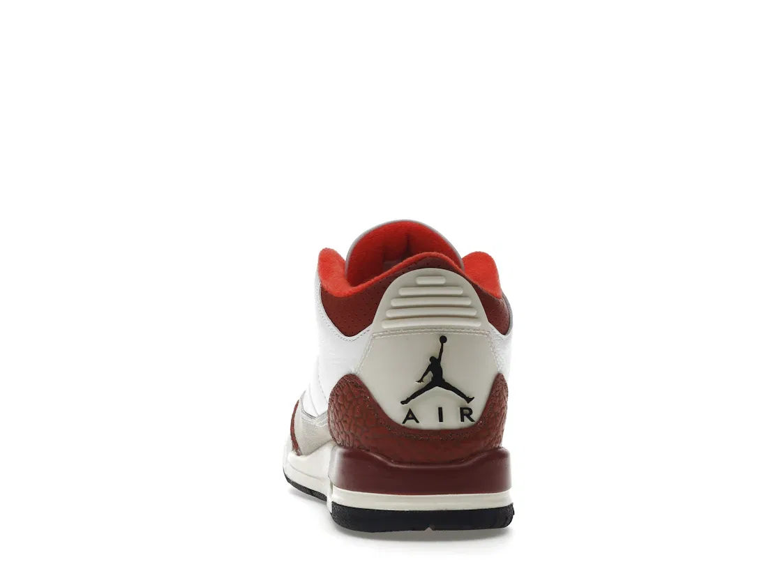 Детские кроссовки Lifestyle с принтом Jordan 3 Retro SE Jordan, White/Black/Mars Stone/Team Orange — фото 4