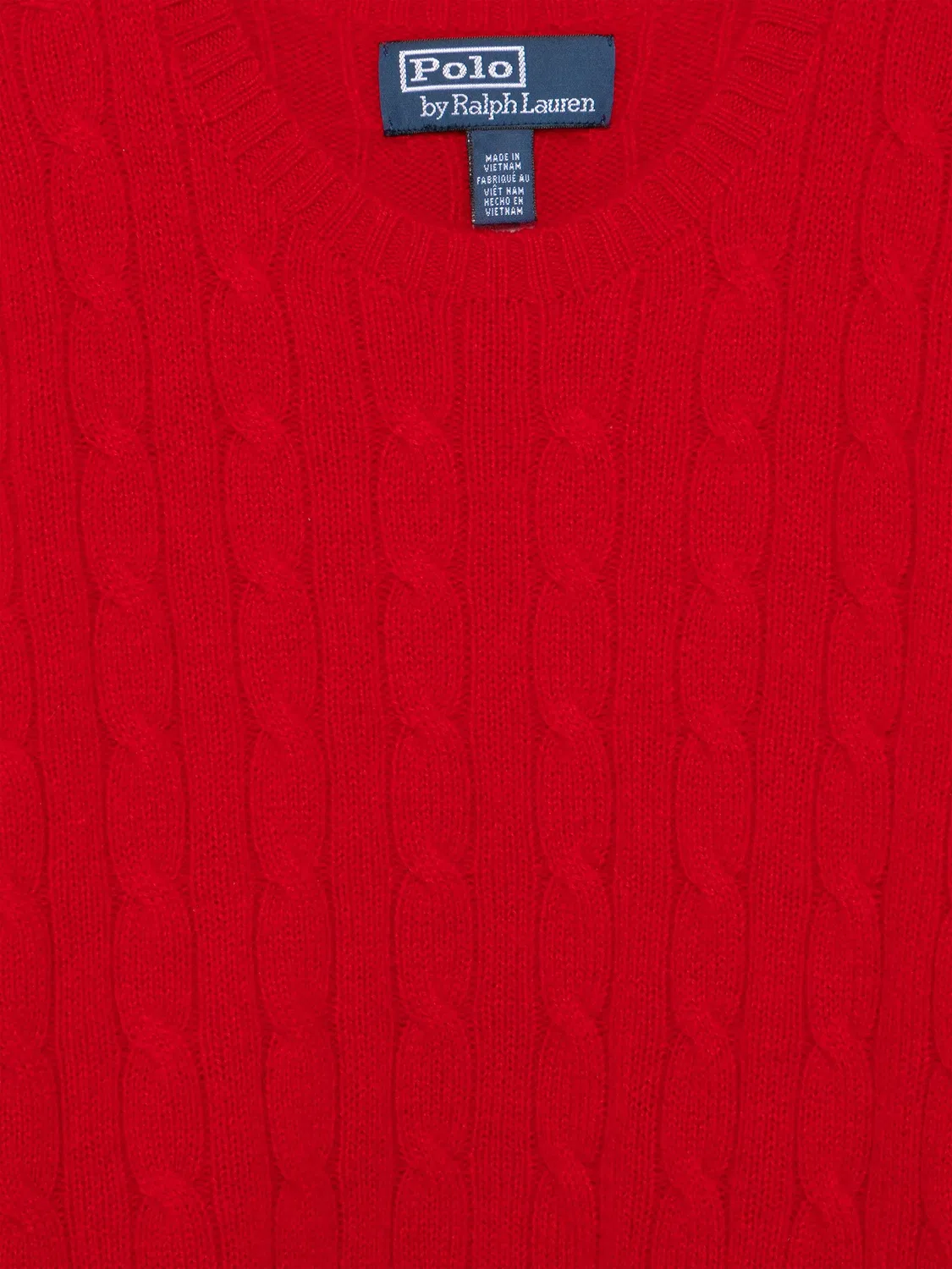 Свитер из кашемира с кабельной вязкой Polo Ralph Lauren, красный — фото 2