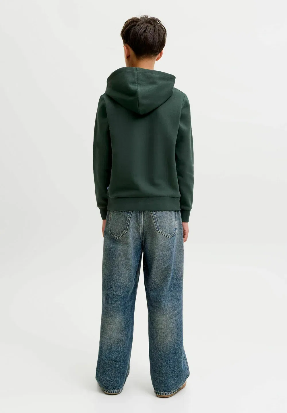 Толстовка Jjelogo sweat hood 2 col aw26 sn jnr - hoodie Jack & Jones Junior, Scarab — фото 3