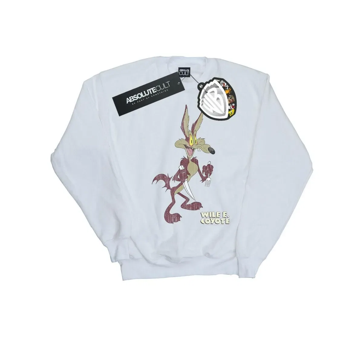 Свитшот с принтом Wile E Coyote Looney Tunes, White — фото 2