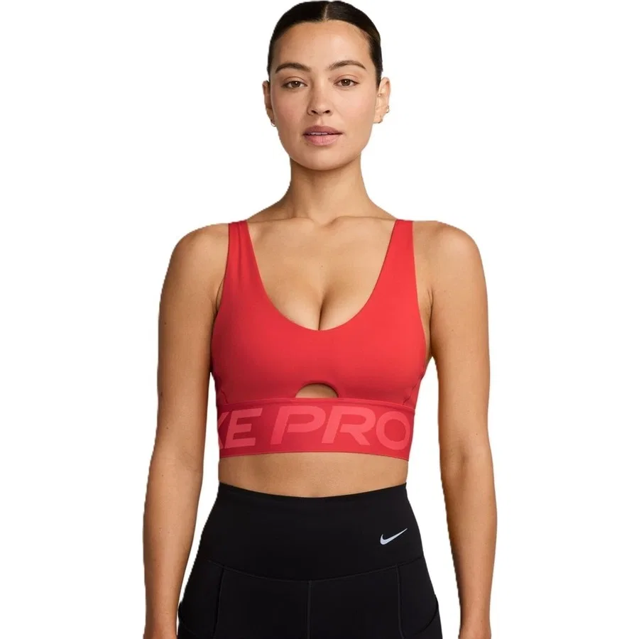 Спортивный бюстгальтер с V-образным вырезом Pro Indy Plunge-Support Bra Nike, Темно-синий