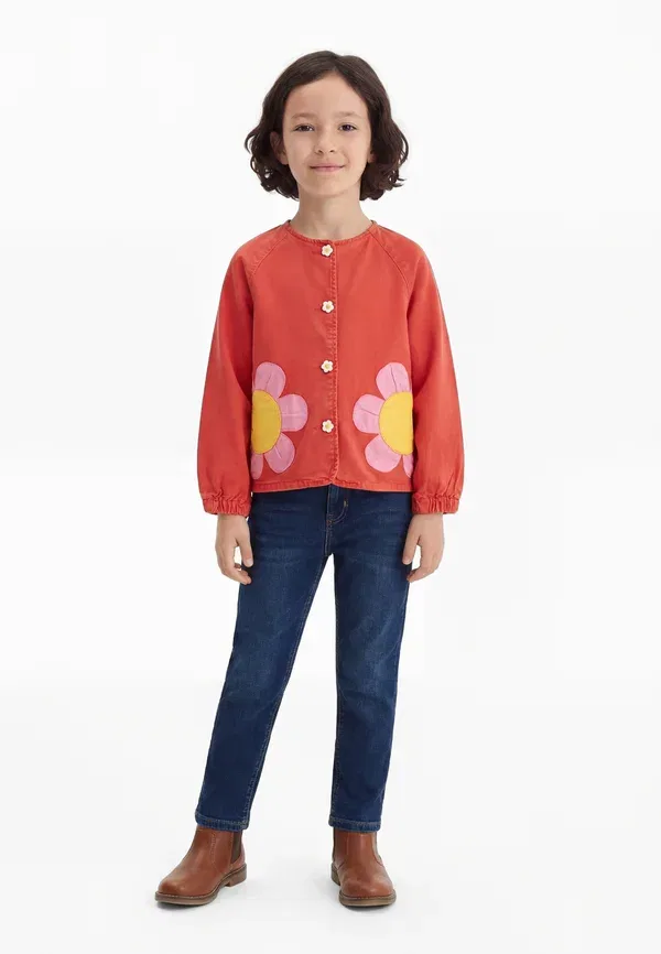 Куртка из хлопка Floral Stella Mccartney Kids, Red, красный