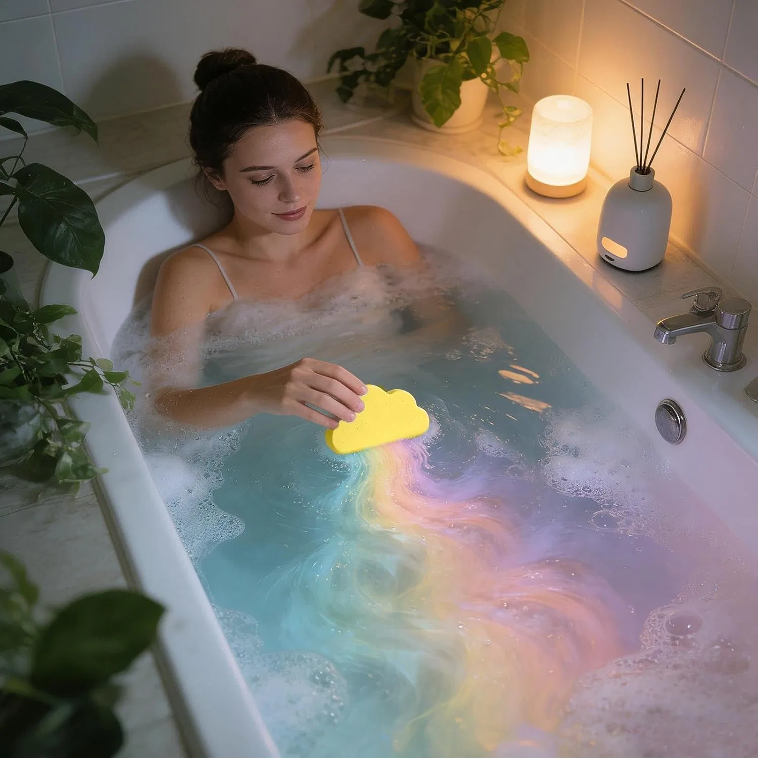 Бомбочки для ванны Rainbow Bath Balls GTFYUDGH, 1 шт, Gelb — фото 3