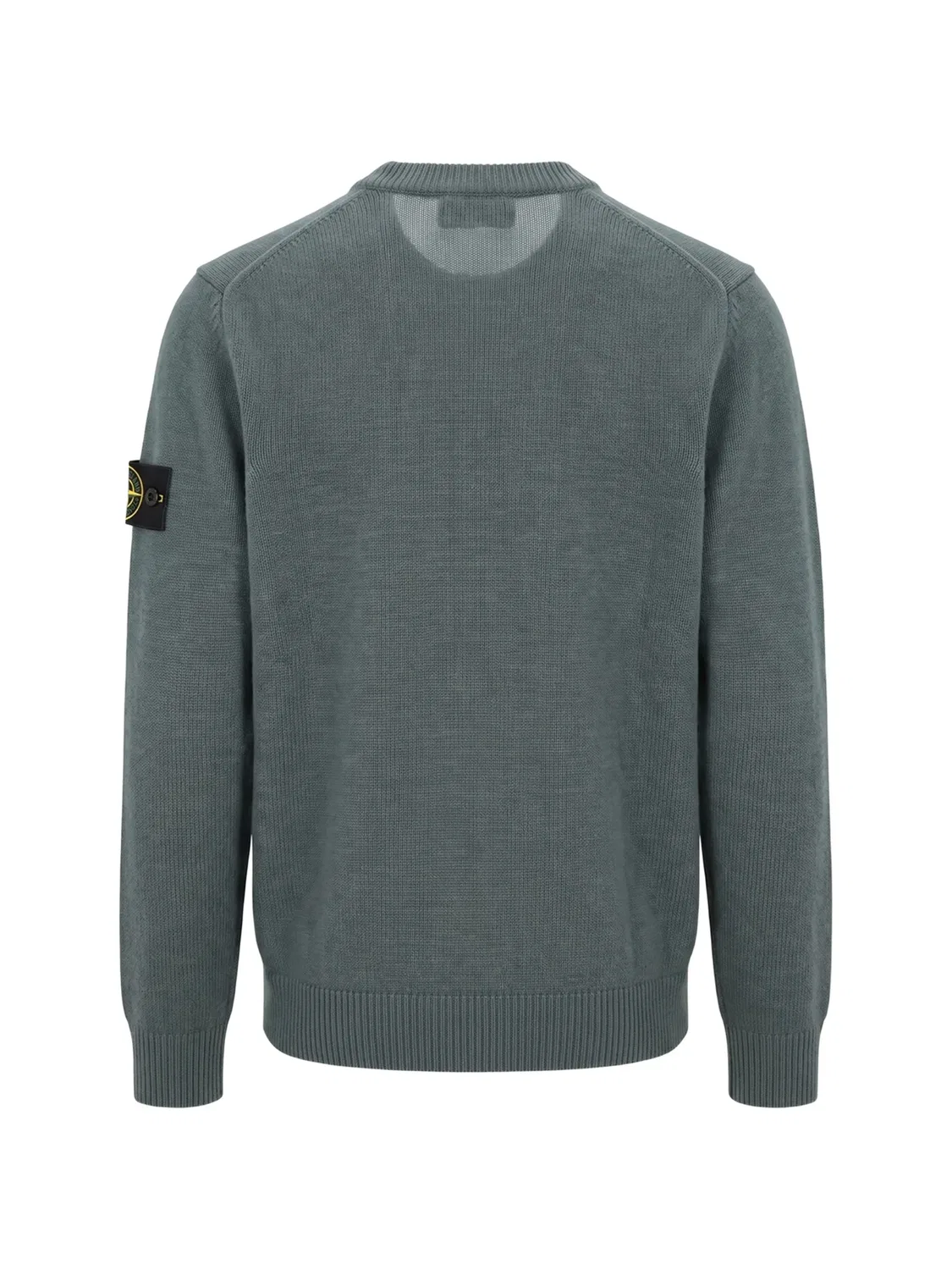 Джемпер с круглым вырезом и отделкой в рубчик Stone Island, зеленый — фото 2