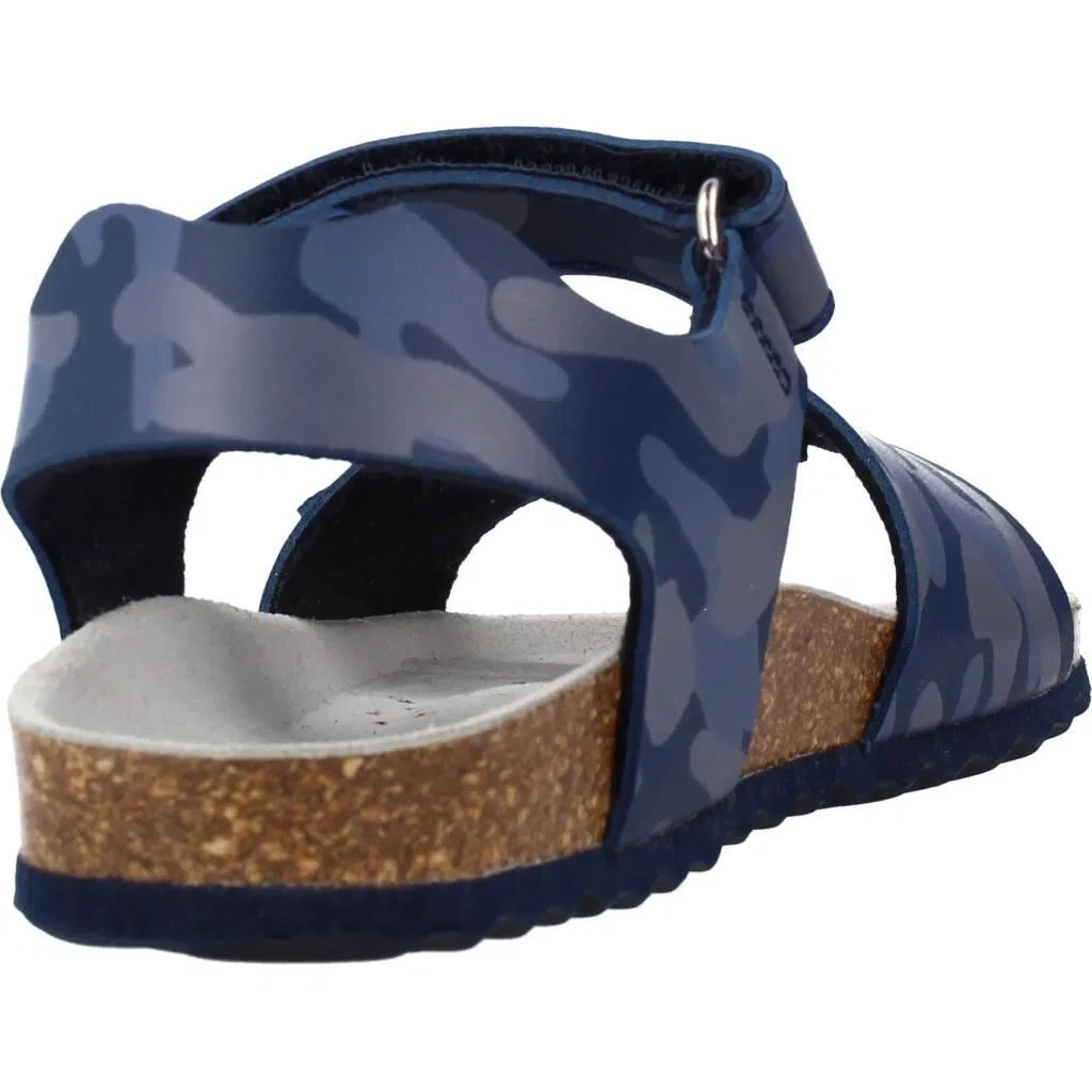 Детские сандалии с закрытым носком Geox B Sandal Chalki Boy, Цвет Blau — фото 3
