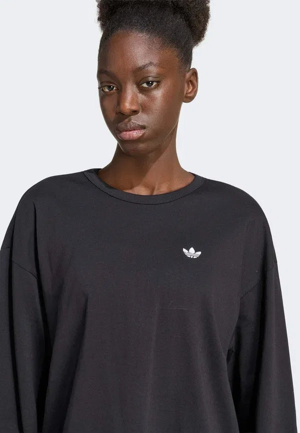 Футболка с длинными рукавами оверсайз Essentials - топ с длинными рукавами Adidas Originals, черный — фото 3