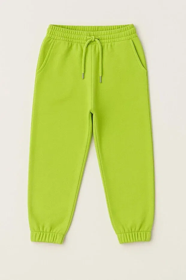 Детские спортивные штаны для девочек с эластичным манжетом Perendi, Pistachio Green — фото 2