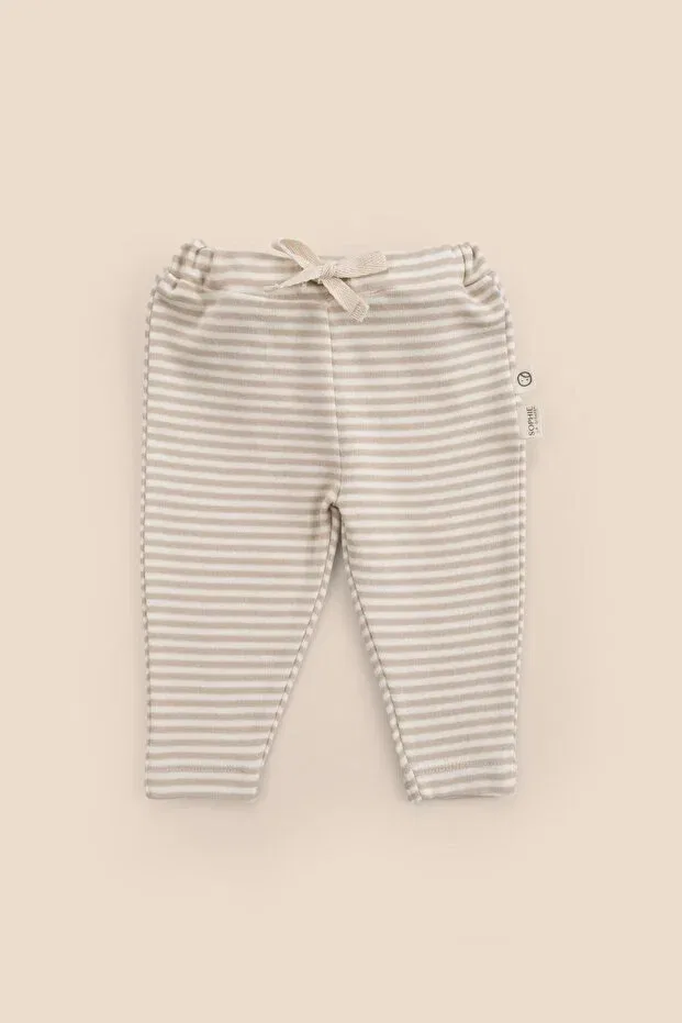 Детские штаны для девочек хлопковые Sophie la girafe Little Gusto, Yellow-Beige — фото 3