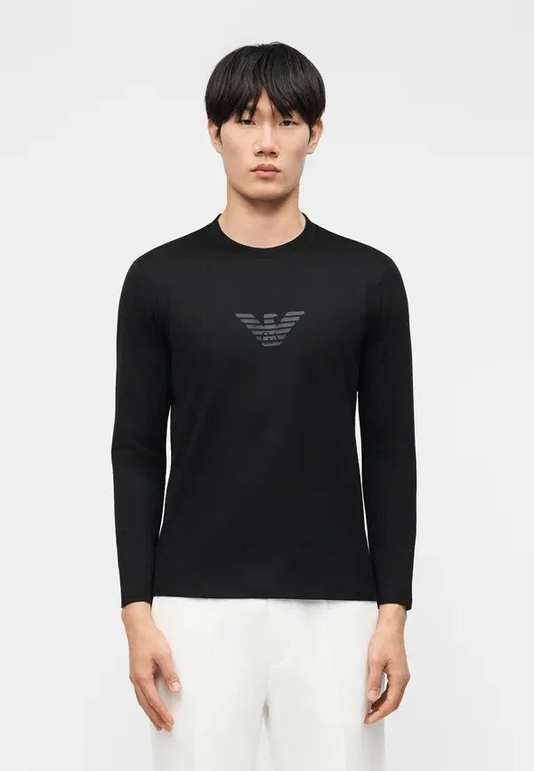 Топ с длинными рукавами Emporio Armani, черный