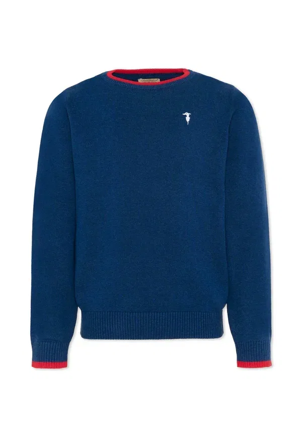 Свитшот из хлопка Maglioni Tru Trussardi Junior, синий