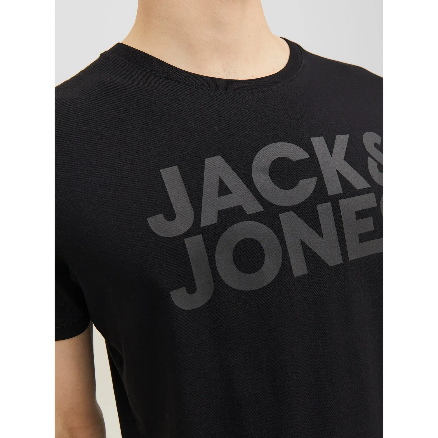 Детская хлопковая джерси футболка с принтом Jack & Jones, Black — фото 4
