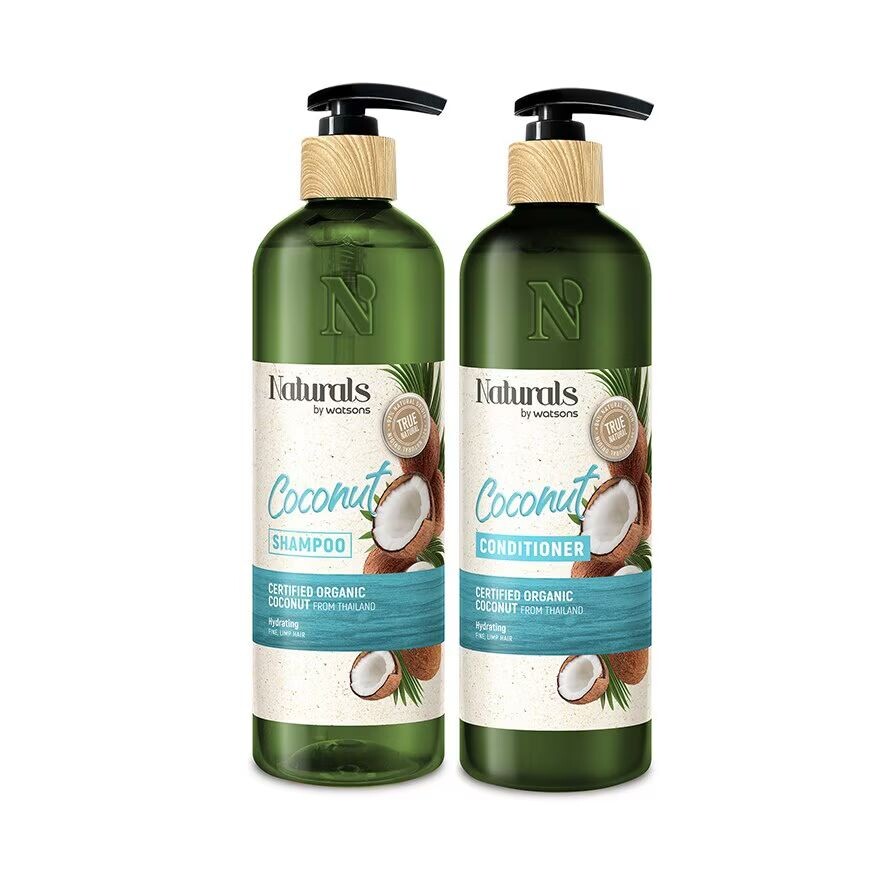 

Naturals by Watsons Naturals By Watsons True Coconut Набор для волос (шампунь 490 мл + кондиционер 490 мл)