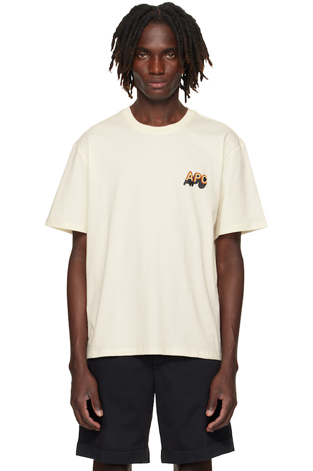 

Футболка в стиле 70-х A.P.C., экрю