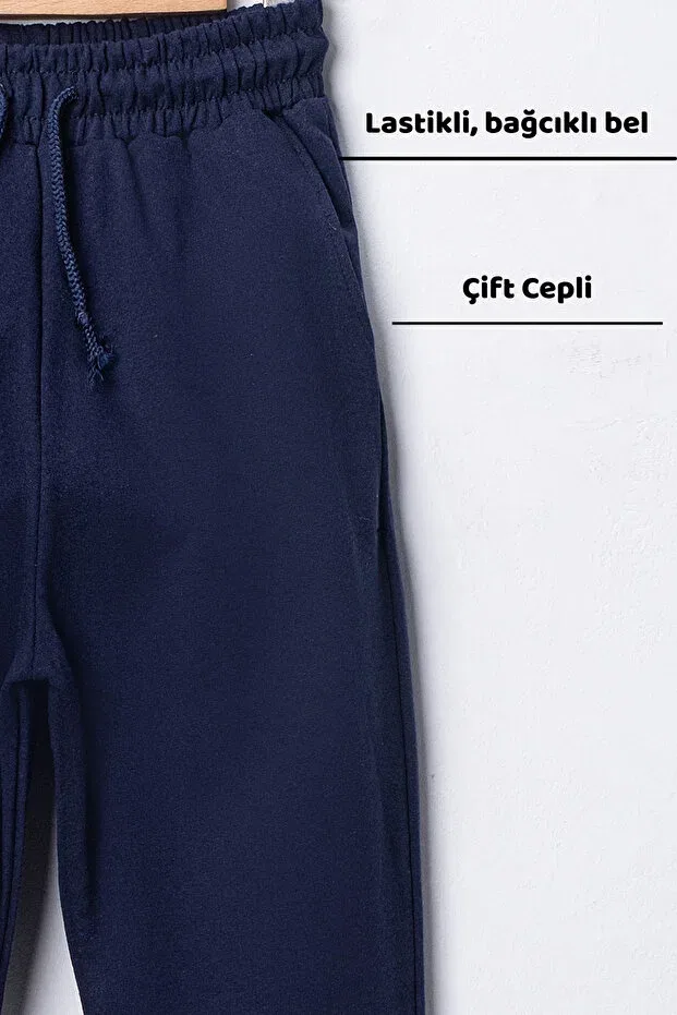 Детские спортивные штаны для мальчиков хлопковые Jogger Lamonde, Navy Blue — фото 4