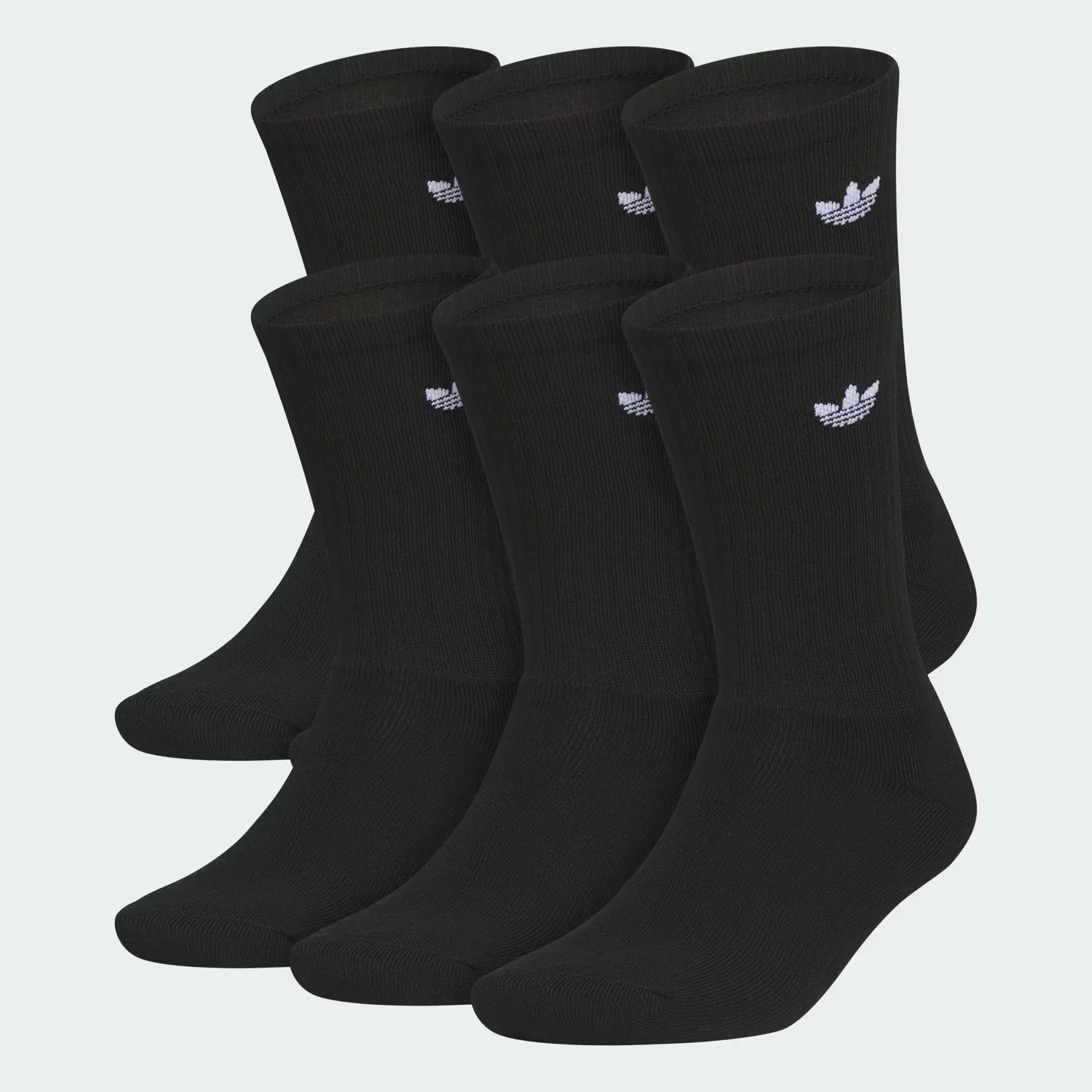 Носки влагоотводящие, набор из 6 пар, trefoil 2.0 crew Adidas Originals, черный