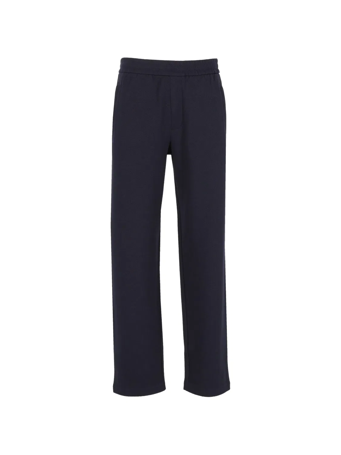 Брюки Travel Essential из ткани пике Emporio Armani, синий