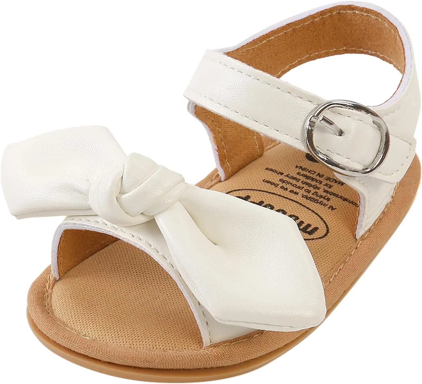 Детские сандалии для девочек с бантом Bowknot Prewalker Walkers, White