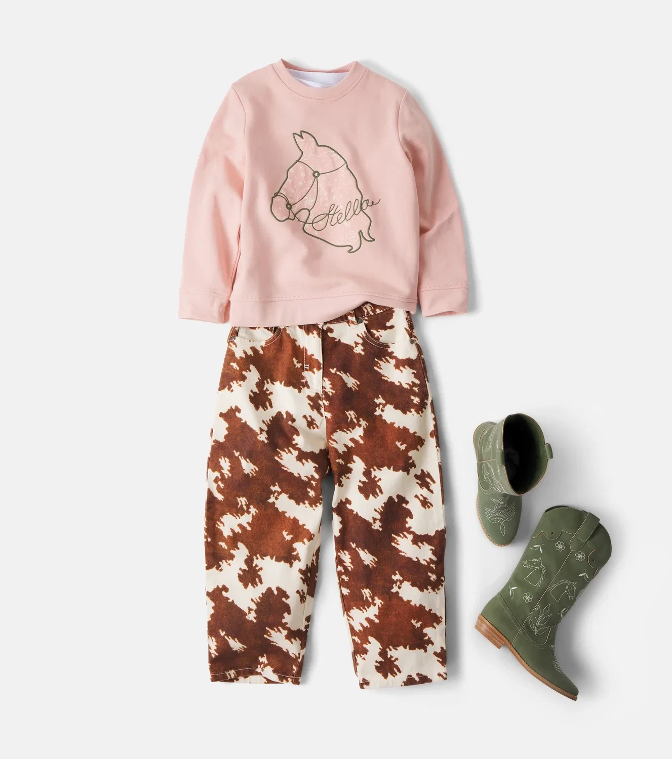 Толстовка из флиса с вышивкой Stella Mccartney Kids, розовый — фото 2